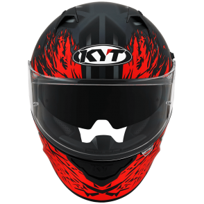 Kask Motocyklowy KYT NF-R FLAMING czerwony - XS