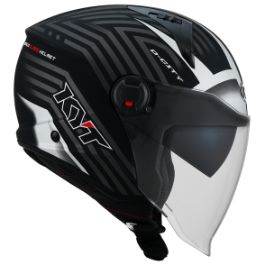 Kask Motocyklowy KYT D-CITY LUCENT srebrny - S