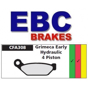 Klocki rowerowe EBC (organiczne wyczynowe) Grimeca Early Hydraulic 4 Piston CFA308R