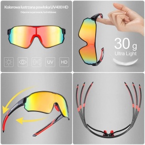 Rockbros 10134PL okulary rowerowe polaryzacyjne UV400
