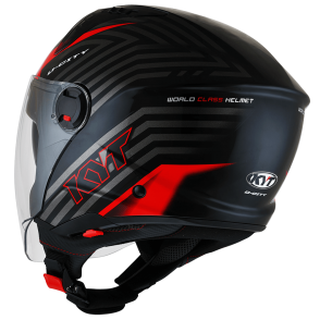 Kask Motocyklowy KYT D-CITY LUCENT czerwony - XS