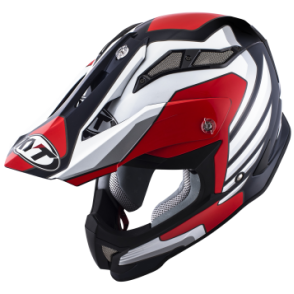 Kask motocyklowy KYT STRIKE EAGLE WINGS biało-czerwony