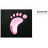 ONEDESIGN naklejka ecoprint 3D soft touch baby foot pink
