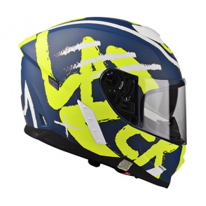 Kask Motocyklowy LAZER RAFALE Street (kol. Niebieski Navy - Żółty Fluo - Biały - Matowy ) rozm. XL