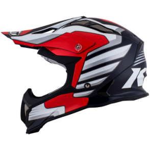 Kask motocyklowy KYT STRIKE EAGLE WINGS biało-czerwony