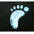 ONEDESIGN naklejka ecoprint 3D soft touch baby foot niebieskie