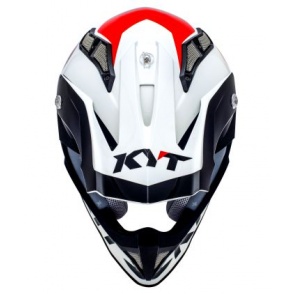 Kask motocyklowy KYT STRIKE EAGLE KMX biały/czerwony
