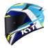 Kask Motocyklowy KYT TT-COURSE GRAND PRIX biały/jasny niebieski - S