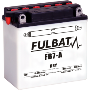 Akumulator FULBAT YB7-A (suchy, obsługowy, kwas w zestawie)