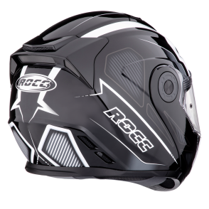 Kask motocyklowy ROCC 881 czarno-biały L