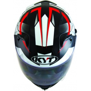 Kask motocyklowy KYT VENOM DIAMOND biało czarny