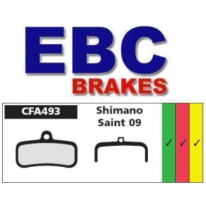 Klocki rowerowe EBC (organiczne wyczynowe) Shimano Saint 09 CFA493R
