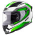 Kask motocyklowy ROCC 331 biały-zielony S