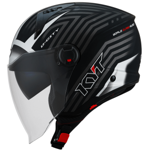 Kask Motocyklowy KYT D-CITY LUCENT srebrny - XS