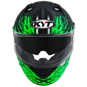Kask Motocyklowy KYT NF-R FLAMING zielony - XL