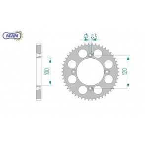 Zębatka AFAM tylna aluminiowa 15104N-47