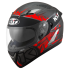Kask Motocyklowy KYT FALCON 2 RIFT czerwony/antracytowy - XL