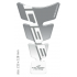 ONEDESIGN tankpad Spirit shape logo Ducatiati 1098 srebrne on przeźroczysty