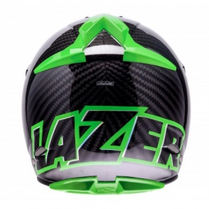 Kask motocyklowy LAZER MX8 Pure Carbon czarny/carbon/zielony