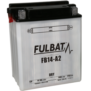 Akumulator FULBAT YB14-A2 (suchy, obsługowy, kwas w zestawie)