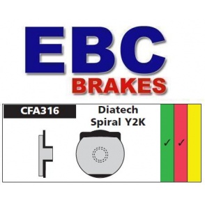 Klocki rowerowe EBC (organiczne wyczynowe) Diatech Spiral Y2K CFA316R