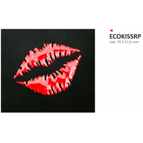 ONEDESIGN naklejka ecoprint 3D soft touch kiss czerwone