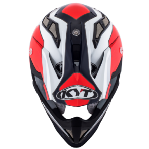 Kask motocyklowy KYT STRIKE EAGLE WINGS biało-czerwony