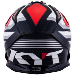 Kask motocyklowy KYT STRIKE EAGLE WINGS biało-czerwony