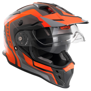 Kask motocyklowy ROCC 781 czarno-pomarańczowy XS
