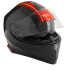 Kask motocyklowy ROCC 432 czarno-czerwony