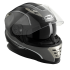 Kask motocyklowy ROCC 485 czarno-srebrny matowy